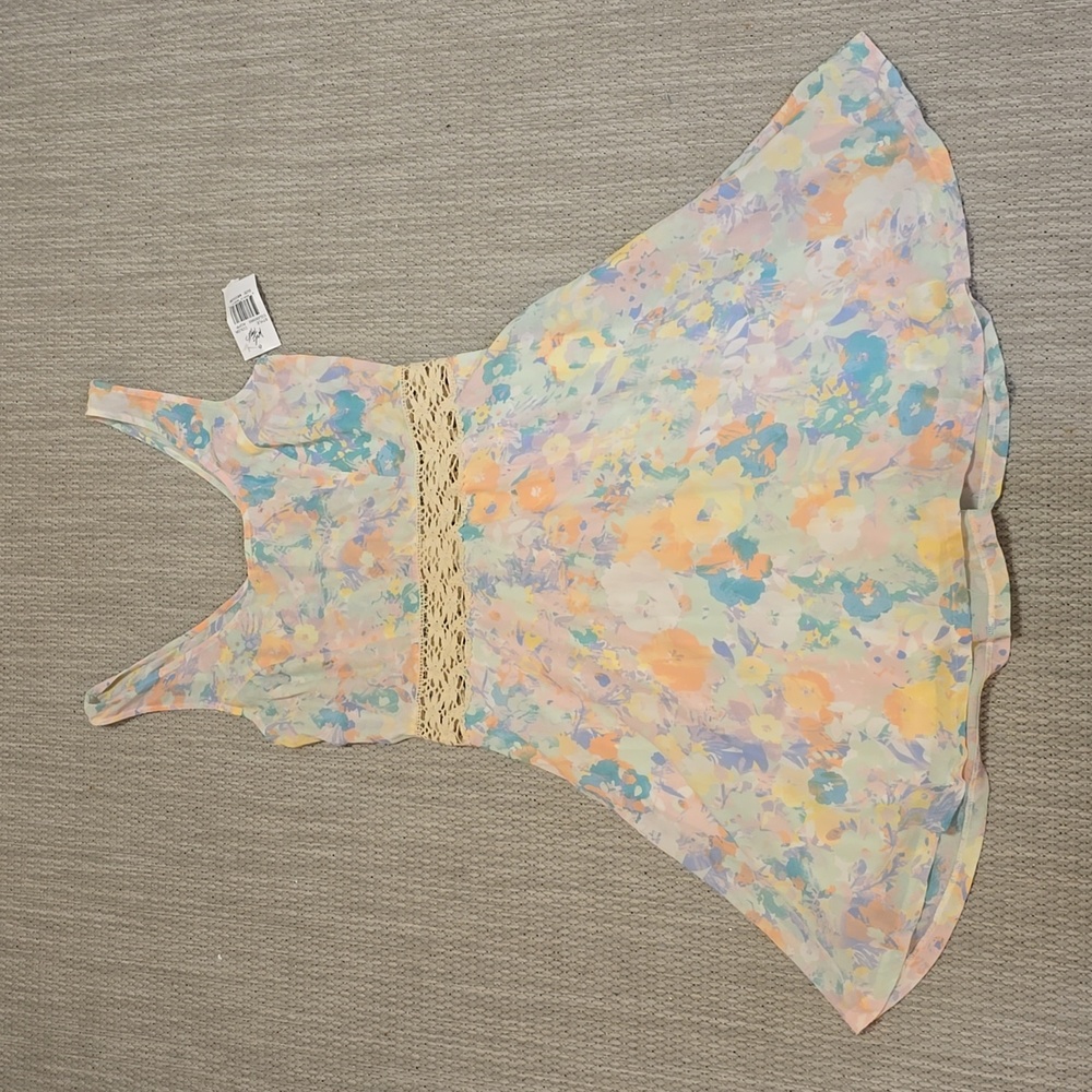 Pastel Floral Exposed Waist Mini Dress From Lord + Taylor